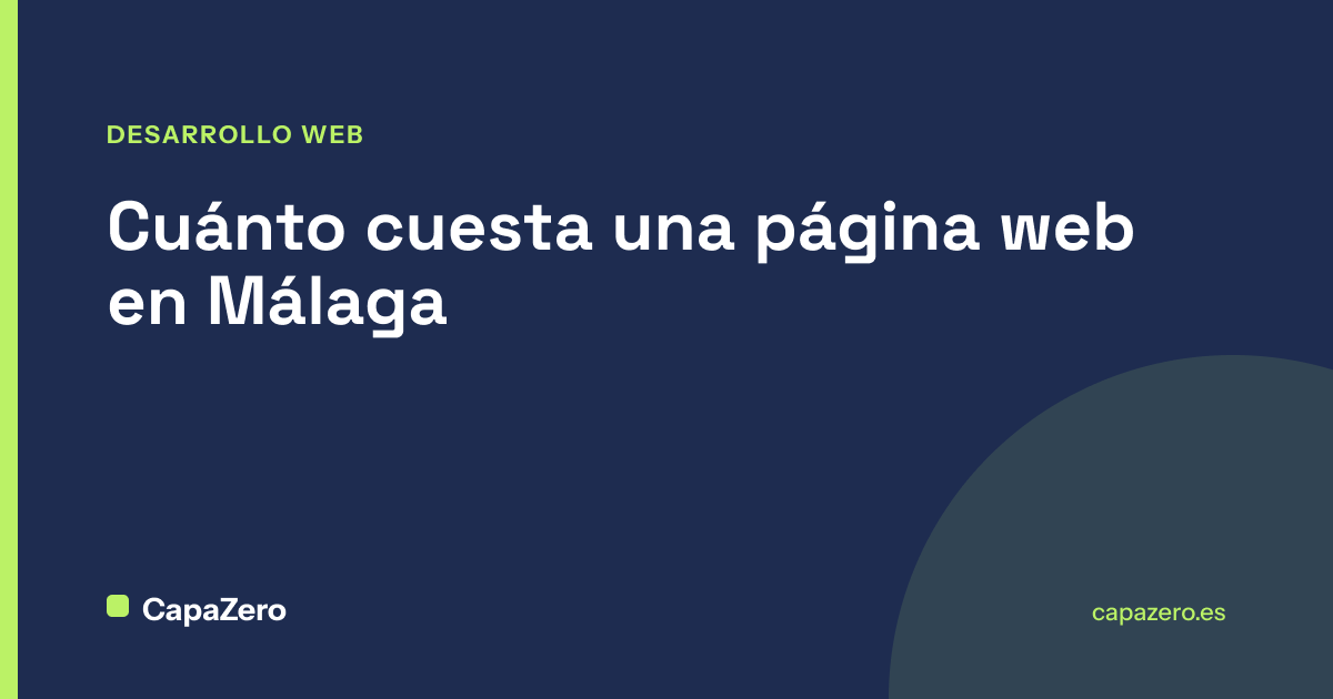 Cuánto cuesta una página web en Málaga