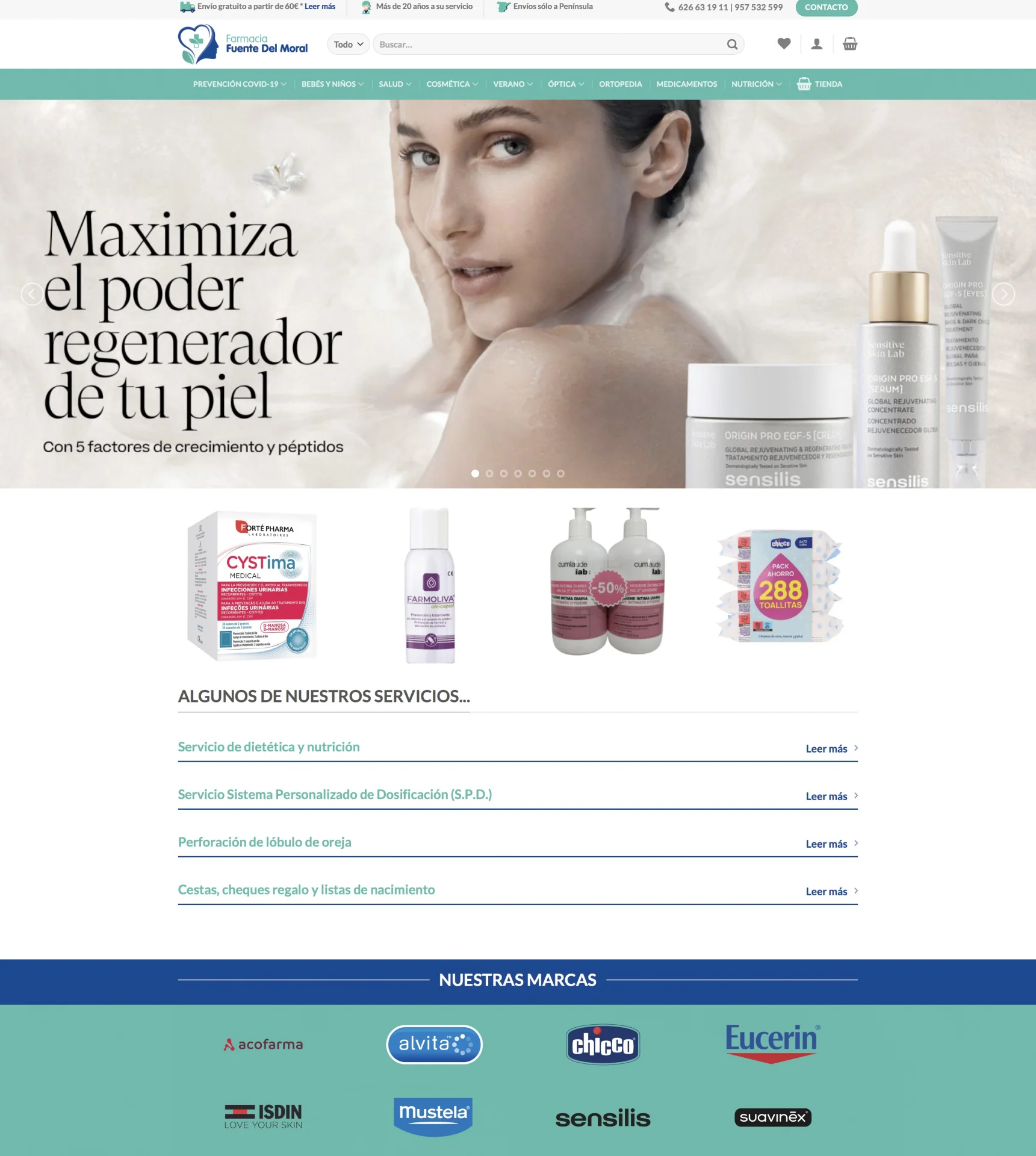 Una farmacia de Rute que aparece en Google cuando alguien busca un medicamento concreto.